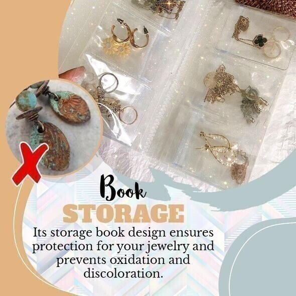 Transparent Jewelry Storage Book Set